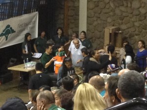 Ex-UH coach Gib Arnold crashed the party.