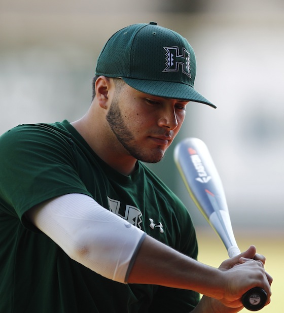 Hawaii first baseman Eric Ramirez was a 37th-round pick out of high school but elected to attend UH instead. Photo by Jamm Aquino/Star-Advertiser.
