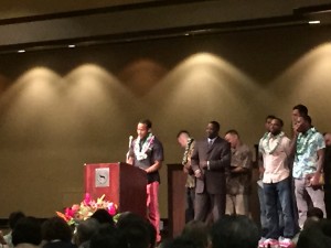 Nevels accepted the Art Woolaway award.