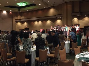 Taylor and the team received a standing ovation.