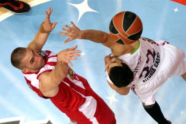 Matt Lojeski has been a key contributor for Greek club Olympiacos. (Photo courtesy Euroleague.net)