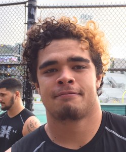 Offensive lineman Tui Eli (front view)