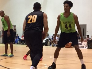 UH forward Aaron Valdes played some defense for Clark Hatch Fitness