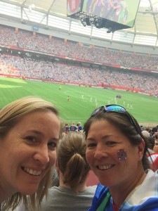 Nagamine with Missy Moore at the World Cup championship.  (Photo courtesy Nagamine)