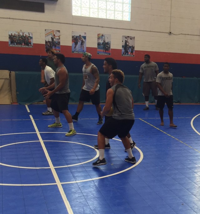 Safety Trayvon Henderson, Tui Eli, Jamie Tago, Makani Kema-Kaleiwahea, Teva Eldridge, Russell Williams, right guard Dejon Allen and Daniel Lewis