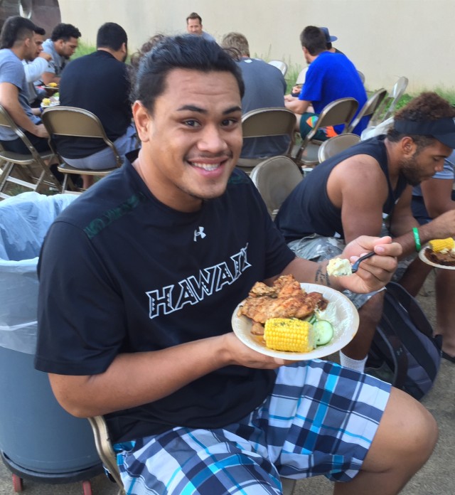 Defensive end Kennedy Tulimasealii