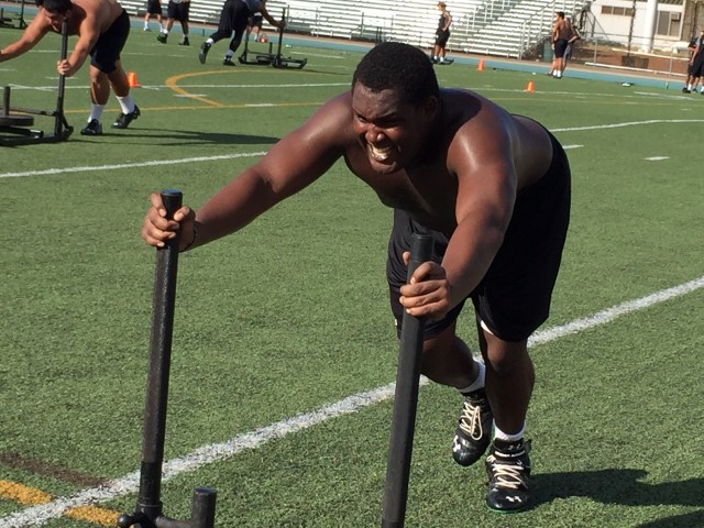 Right tackle R.J. Hollis