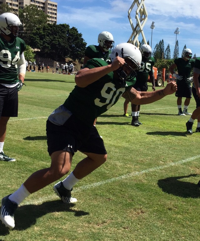 Defensive end Kennedy Tulimasealii