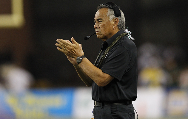 Norm Chow won his first season opener as Hawaii head coach on Thursday. (Jamm Aquno / jaquino@staradvertiser.com)