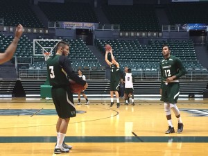 The 'Bows had the benefit of extra baskets set up in the cleared-out lower bowl.