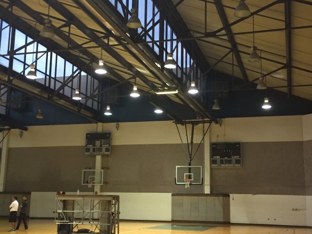 A number of overhead lamps have been out at Gym 2 since the summer. Wonder if there's some cash lying around to fix the problem. Say, $700,000?