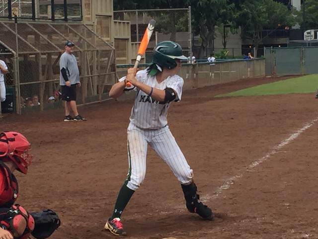 Rainbow Wahine second baseman Tayana Mata hit .444 in the Kama'aina Tournament and hit a tie-breaking home run against UH Hilo on Saturday.