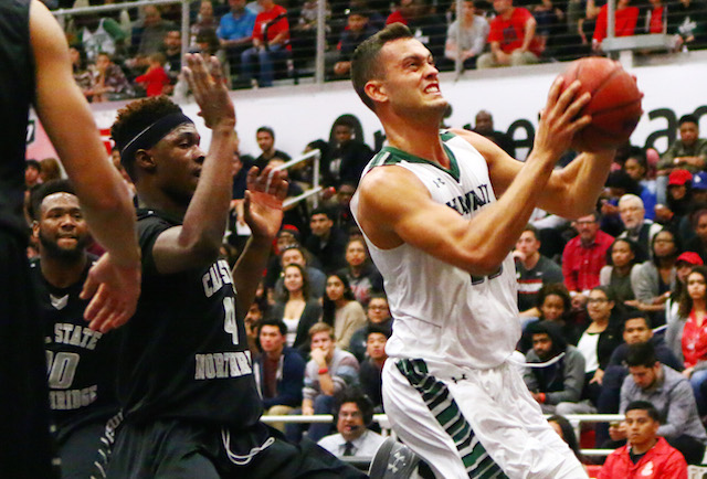Stefan Jankovic is getting some NBA workout looks. / Photo from UH 2015-16 season by Darrell Miho, Special to the Star-Advertiser