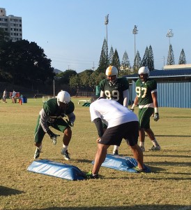 Defensive end Makani Kema-Kaleiwahea