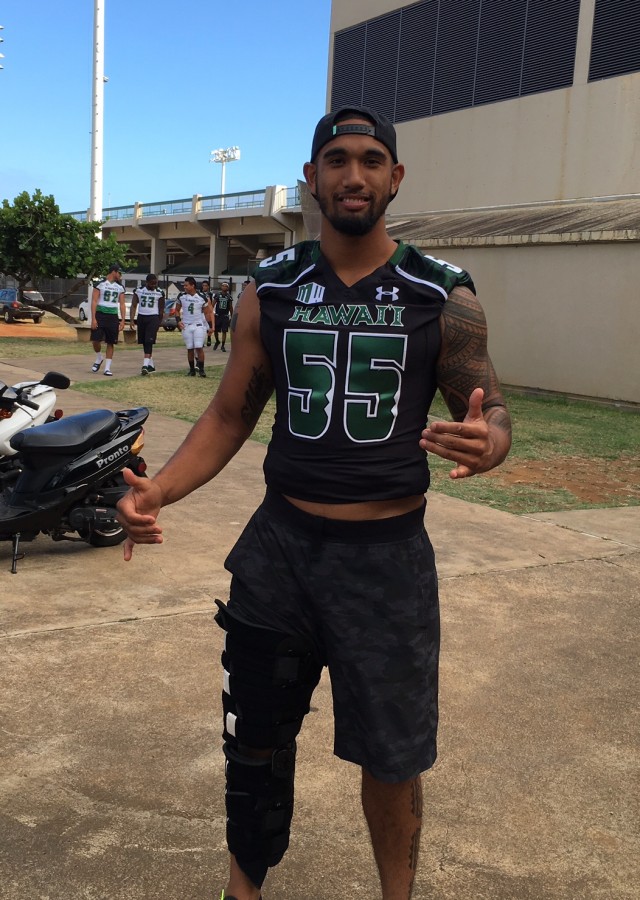 Defensive end Makani Kema-Kaleiwahea