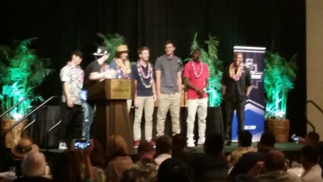"Hawaii 5-O" accepted its Ah Chew Goo Most Inspirational award.