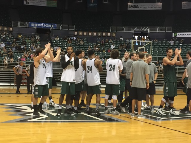 UH players thanked the fans for coming out to see them in the preseason.