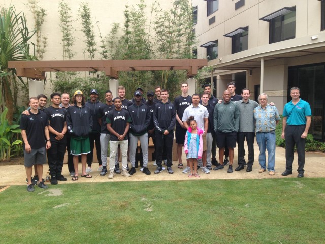 The entire team attended the donation. / Photo courtesy UH athletics