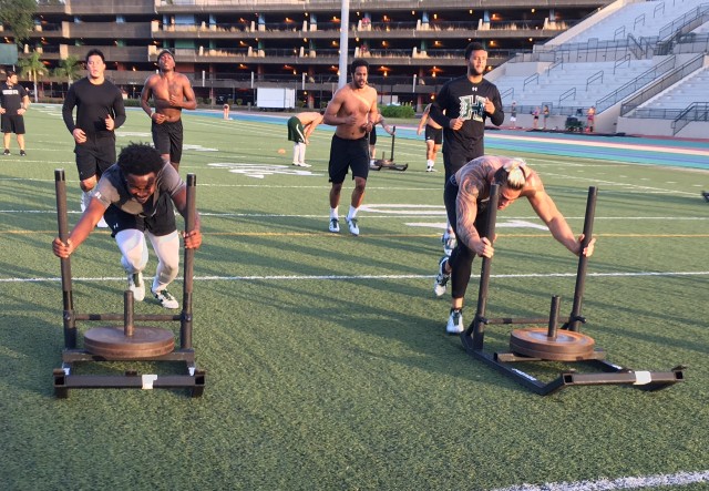 Receiver Davine Tullis and wideout Keelan Ewaliko