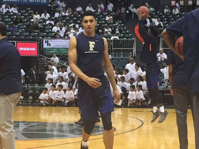 Cal State Fullerton will attempt to spoil Hawaii's "Whiteout" senior night.
