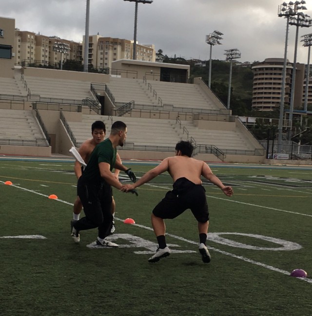 Defensive ends Kaimana Padello and David Manoa and linebacker Austin Borengasser