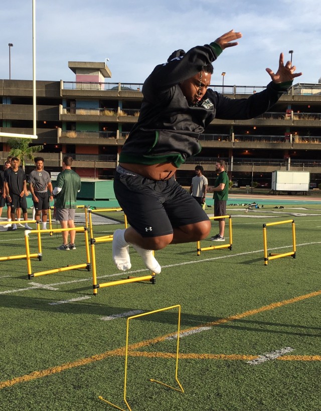 Defensive tackle Joey Nuuanu-Kuhiiki
