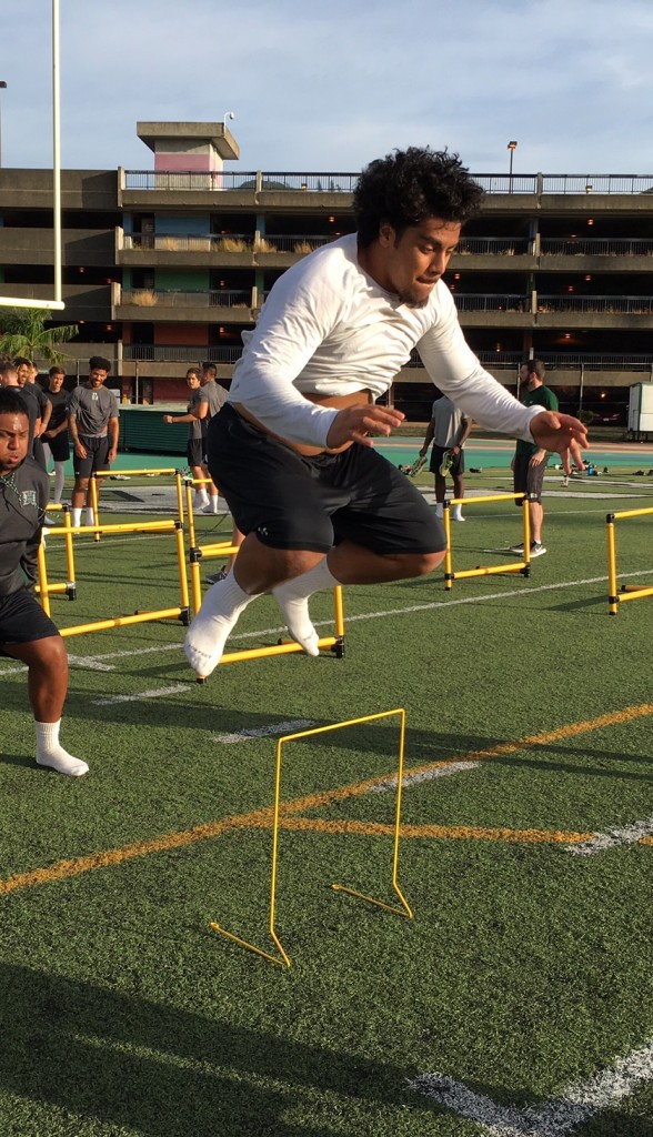 Defensive end Teva Eldridge