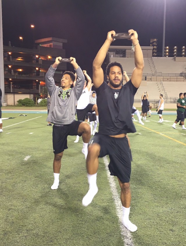 Running back Freddie Holly and wideout Marcus Armstrong-Brown