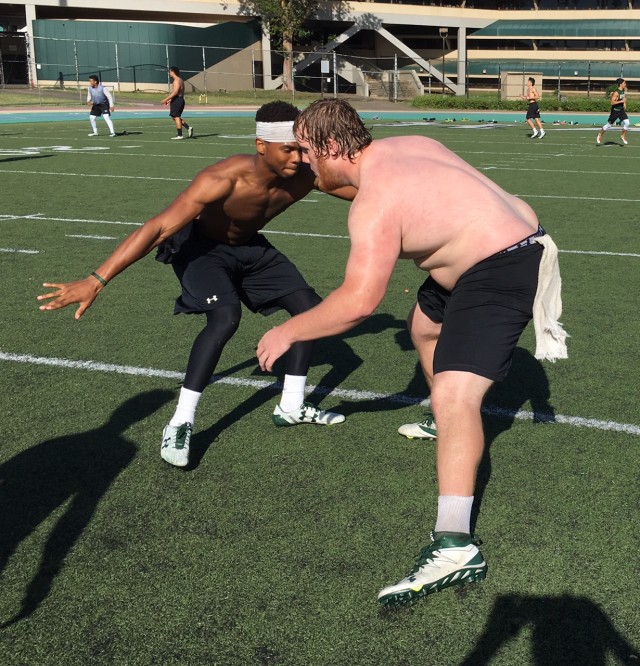 Cornerback Roe Farris II and offensive guard JR Hensley