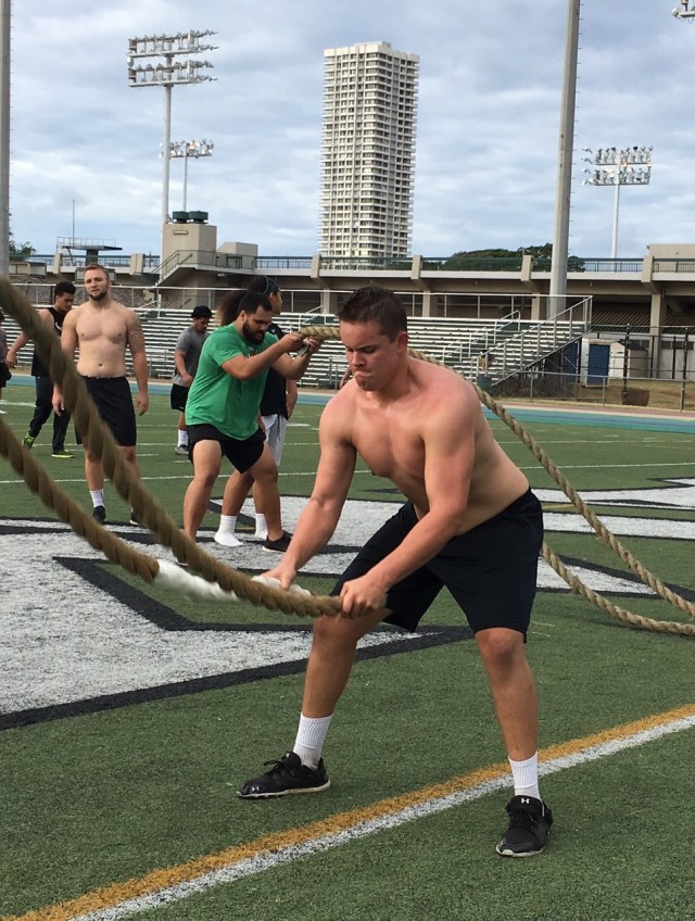 Offensive tackle Austin Webb